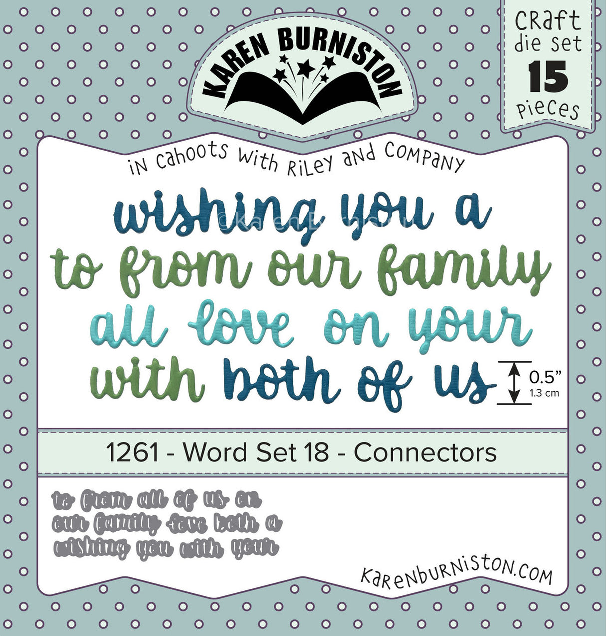 Karen Burniston - Dies - Word Set 18 - Connectors