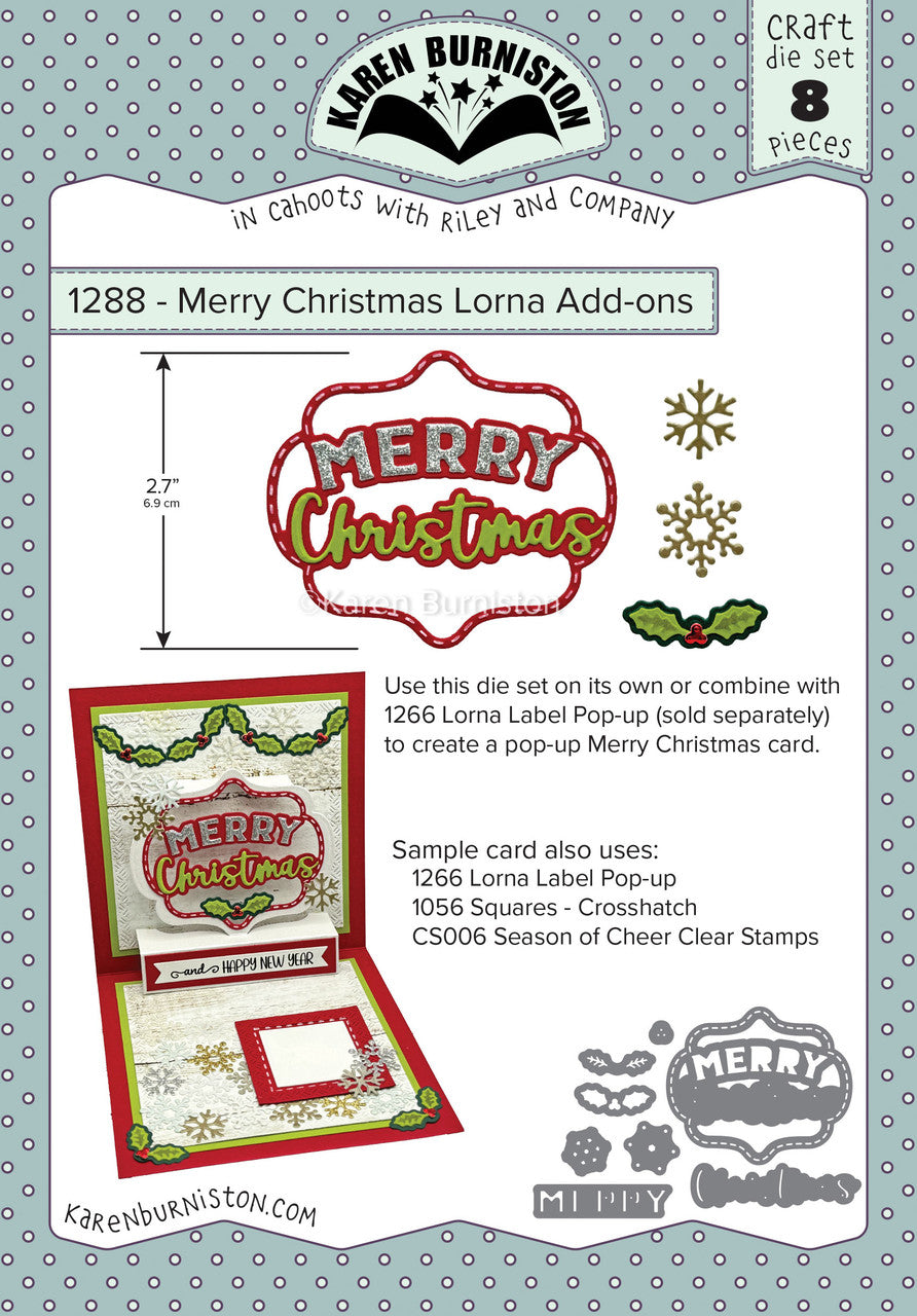 Karen Burniston - Dies - Merry Christmas Lorna Add-Ons