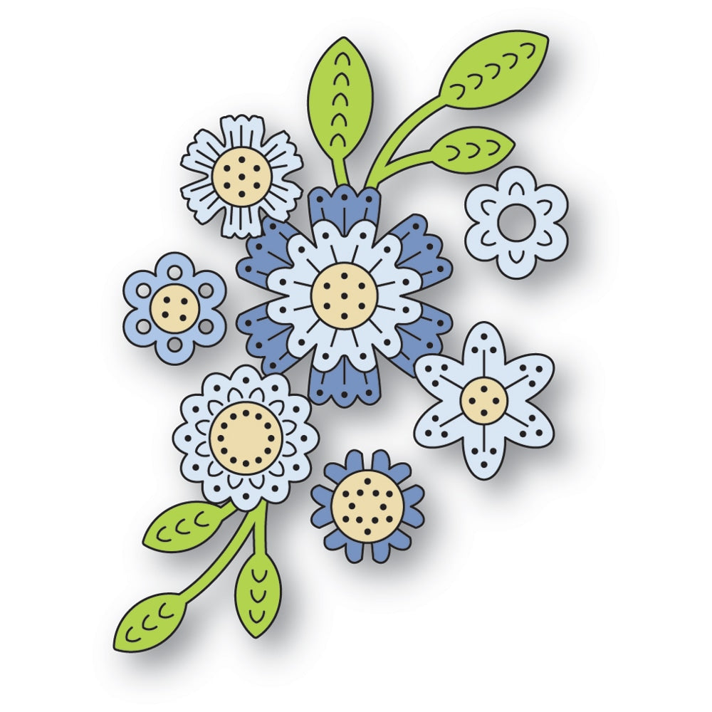 Poppystamps - Dies - Nordic Flower Bunch
