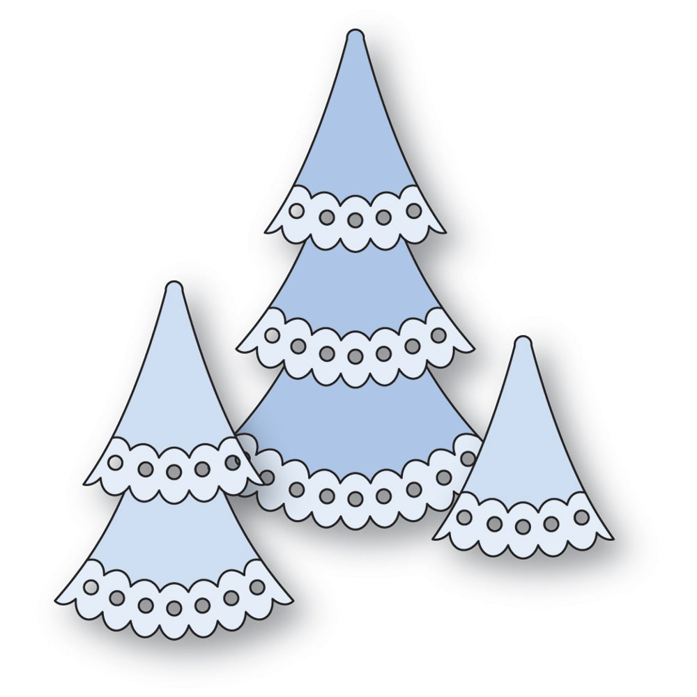 Poppystamps - Dies - Nordic Frilly Trees