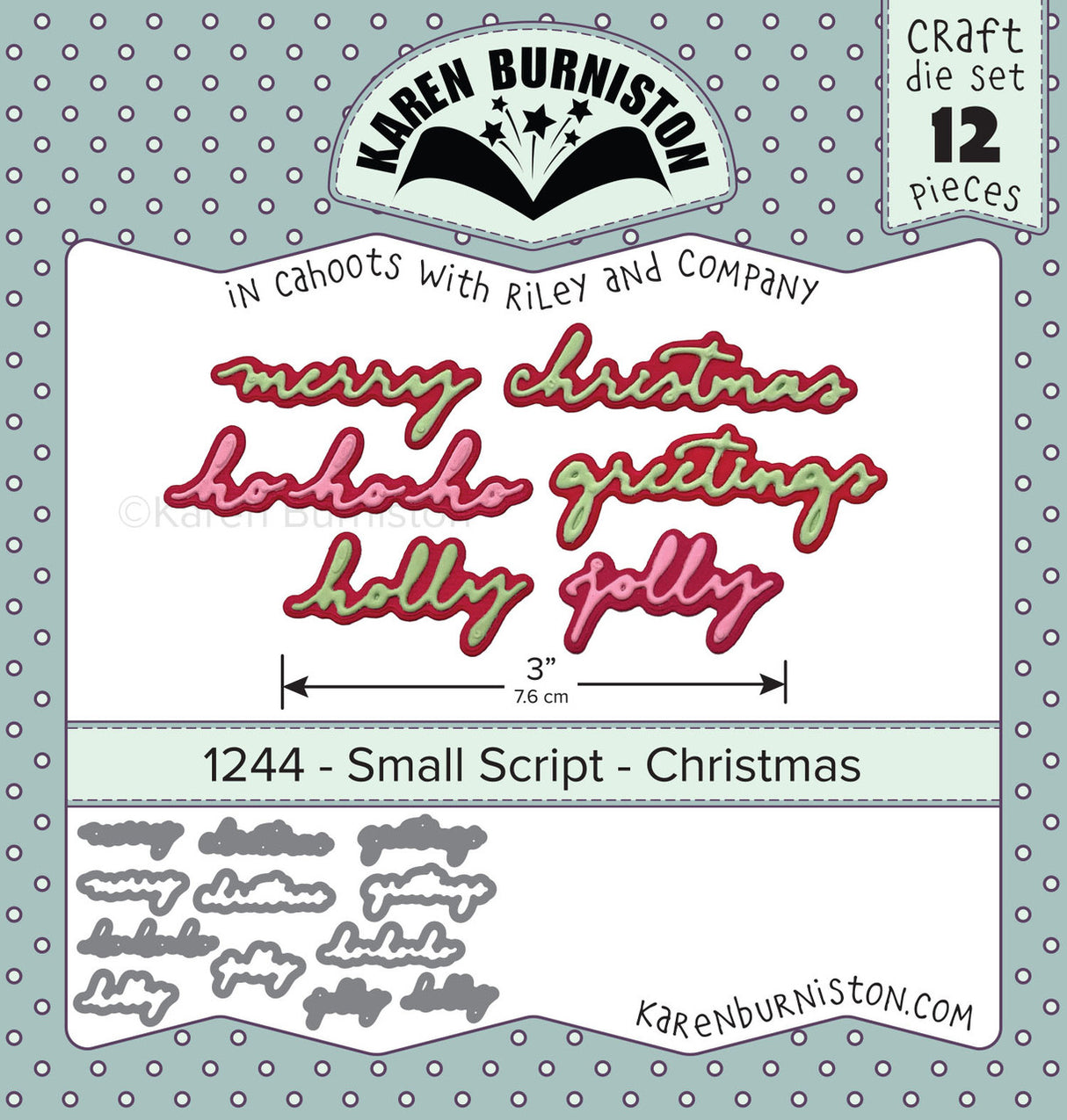 Karen Burniston - Dies - Small Script - Christmas