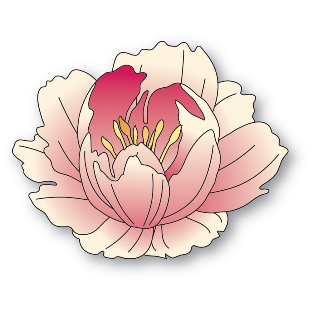 Memory Box - Dies - Graceful Peony Blossom