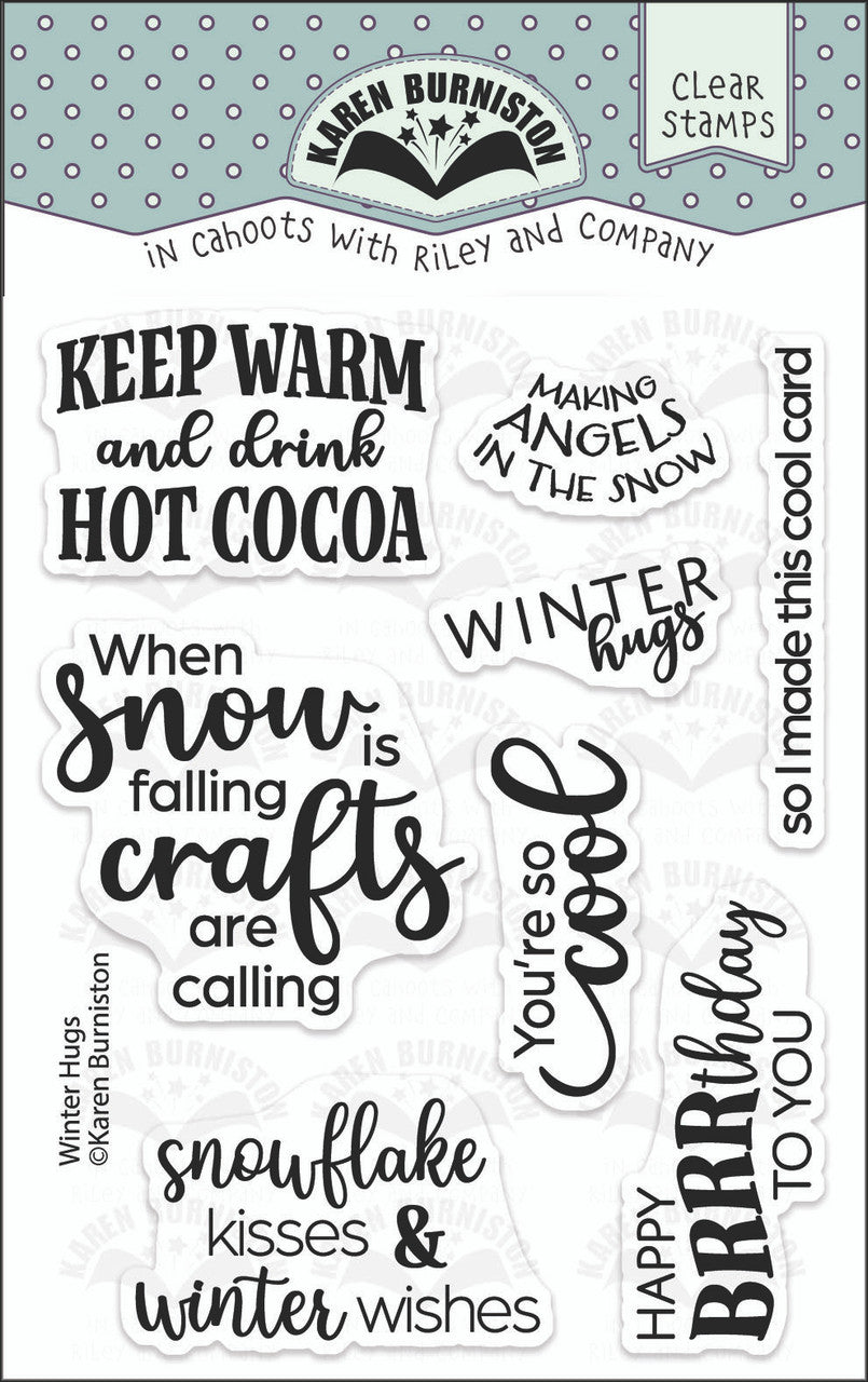 Karen Burniston - Clear Stamps - Winter Hugs