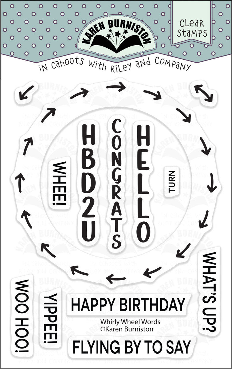 Karen Burniston - Stamps - Whirly Wheel Words