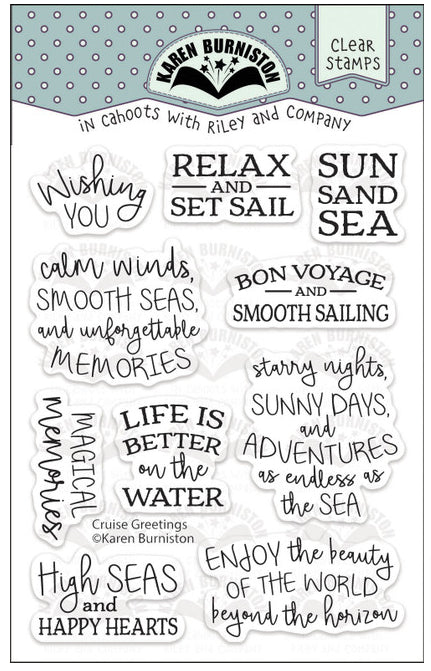Karen Burniston - Stamps - Cruise Greetings