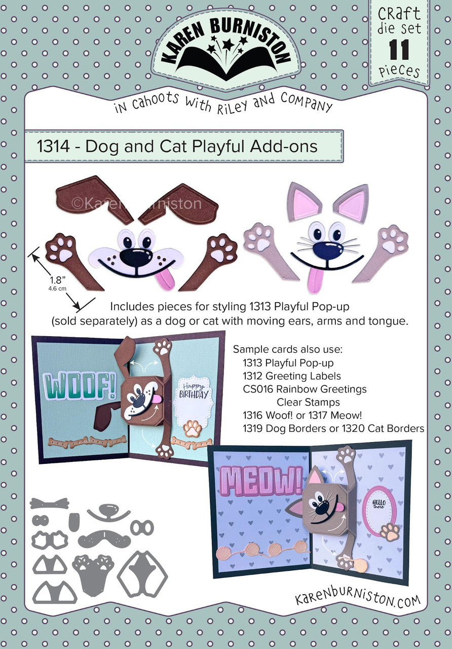 Karen Burniston - Dies - Dog & Cat Playful Add-On (Ships Dec 1st)