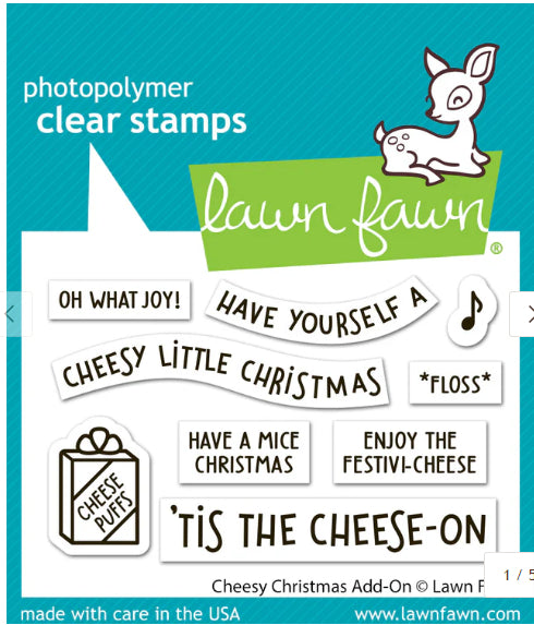 Lawn Fawn - Cheesy Christmas Add-On Stamps