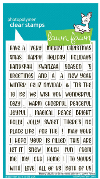 Lawn Fawn - Henry's Build-A-Sentiment: Winter Stamps