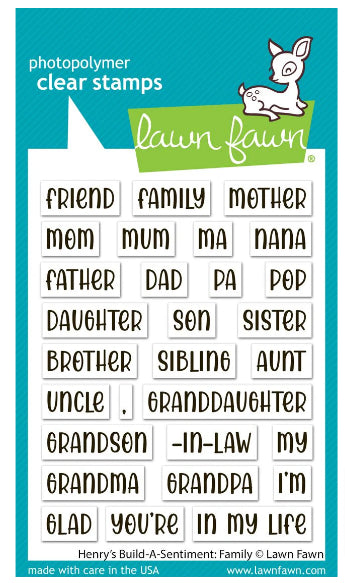 Lawn Fawn - Henry's Build-A-Sentiment: Family Stamps