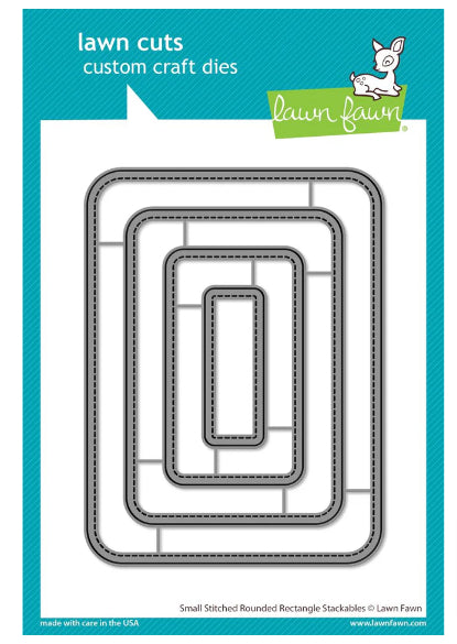 Lawn Fawn - Small Stitched Rounded Rectangle Stackables Dies