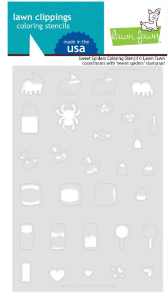 Lawn Fawn - Sweet Spiders Coloring Stencil