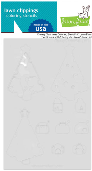 Lawn Fawn - Cheesy Christmas Coloring Stencils