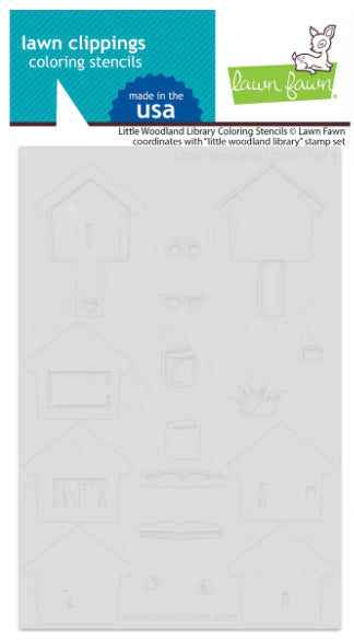 Lawn Fawn - Little Woodland Library Coloring Stencils