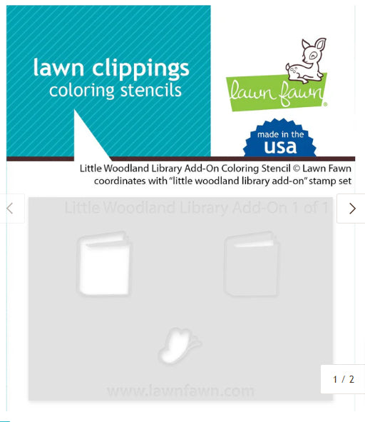 Lawn Fawn - Little Woodland Library Add-On Coloring Stencil