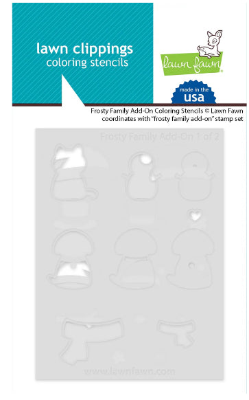 Lawn Fawn - Frosty Family Add-On Coloring Stencils