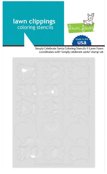 Lawn Fawn - Simply Celebrate Santa Coloring Stencils