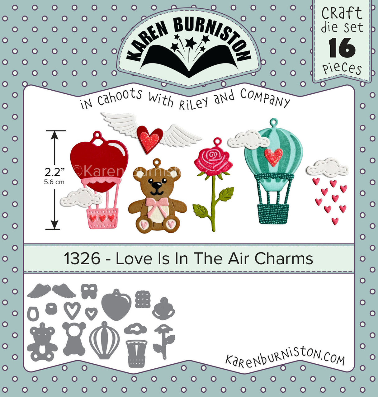 Karen Burniston - Dies - Love Is In The Air Charms ( Ships Feb. 9th)