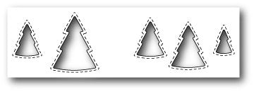 Poppystamps - Dies - Stitched Evergreen Cutouts