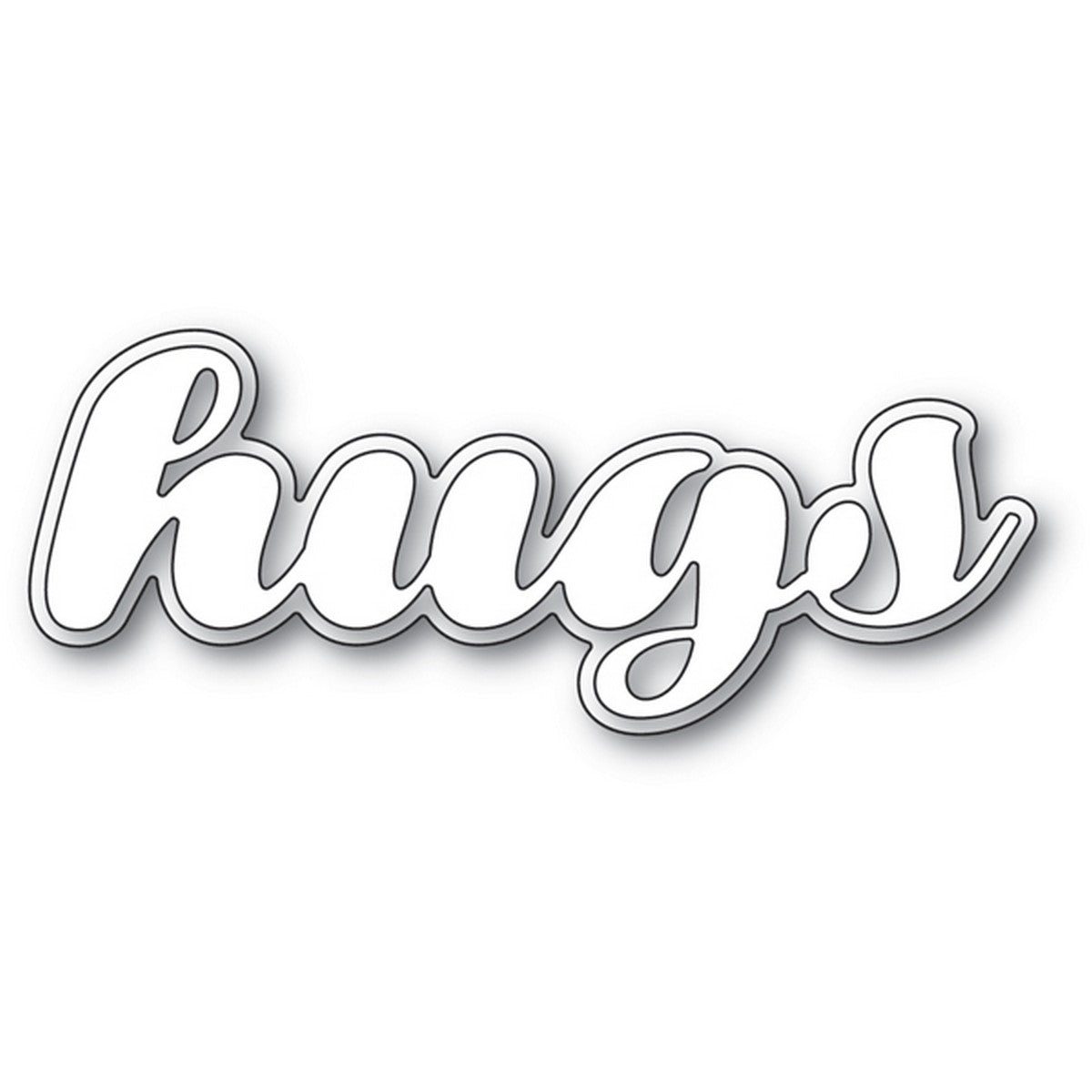 Poppystamps - Dies - Luscious Script Hugs