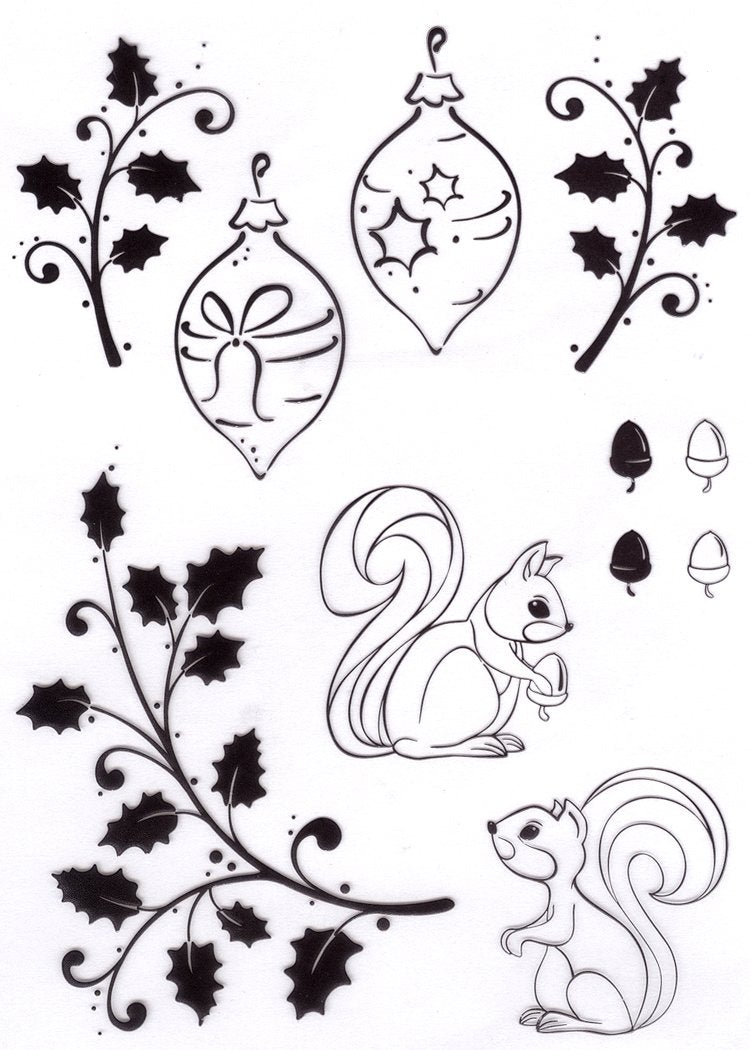 Leane Creatief - Clear Stamps - Christmas Scene