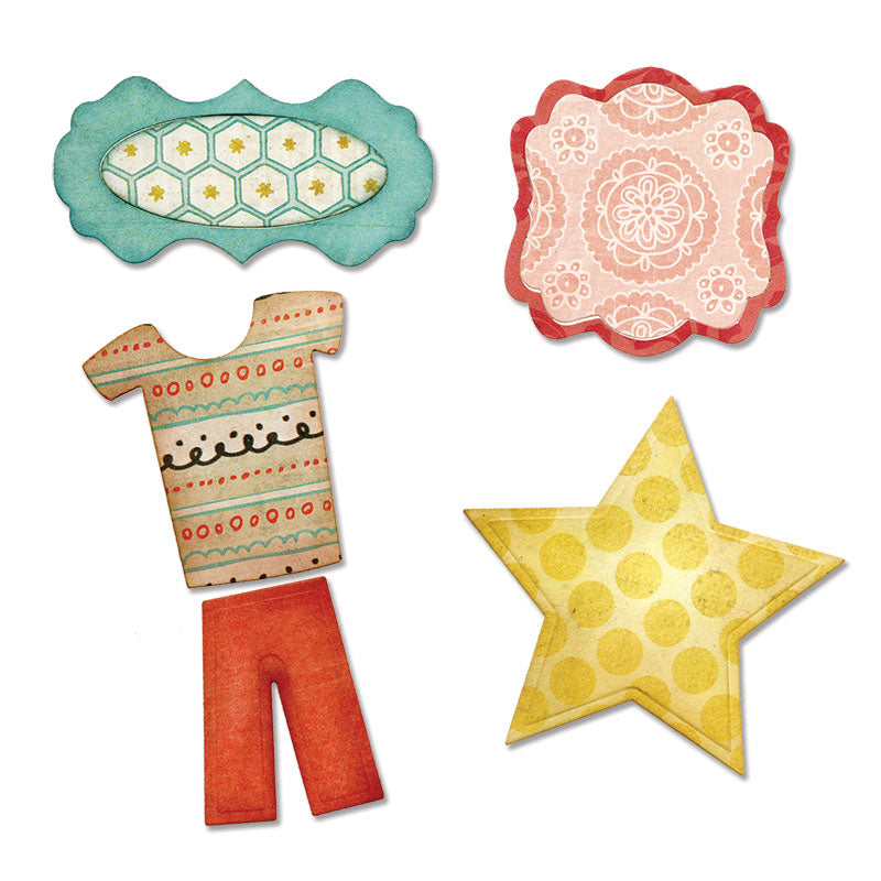 Sizzix Thinlits Die Set 5PK - Bundle of Joy, Boy by Echo Park