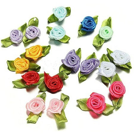 Assorted Mini Roses With Leaves - 25pcs