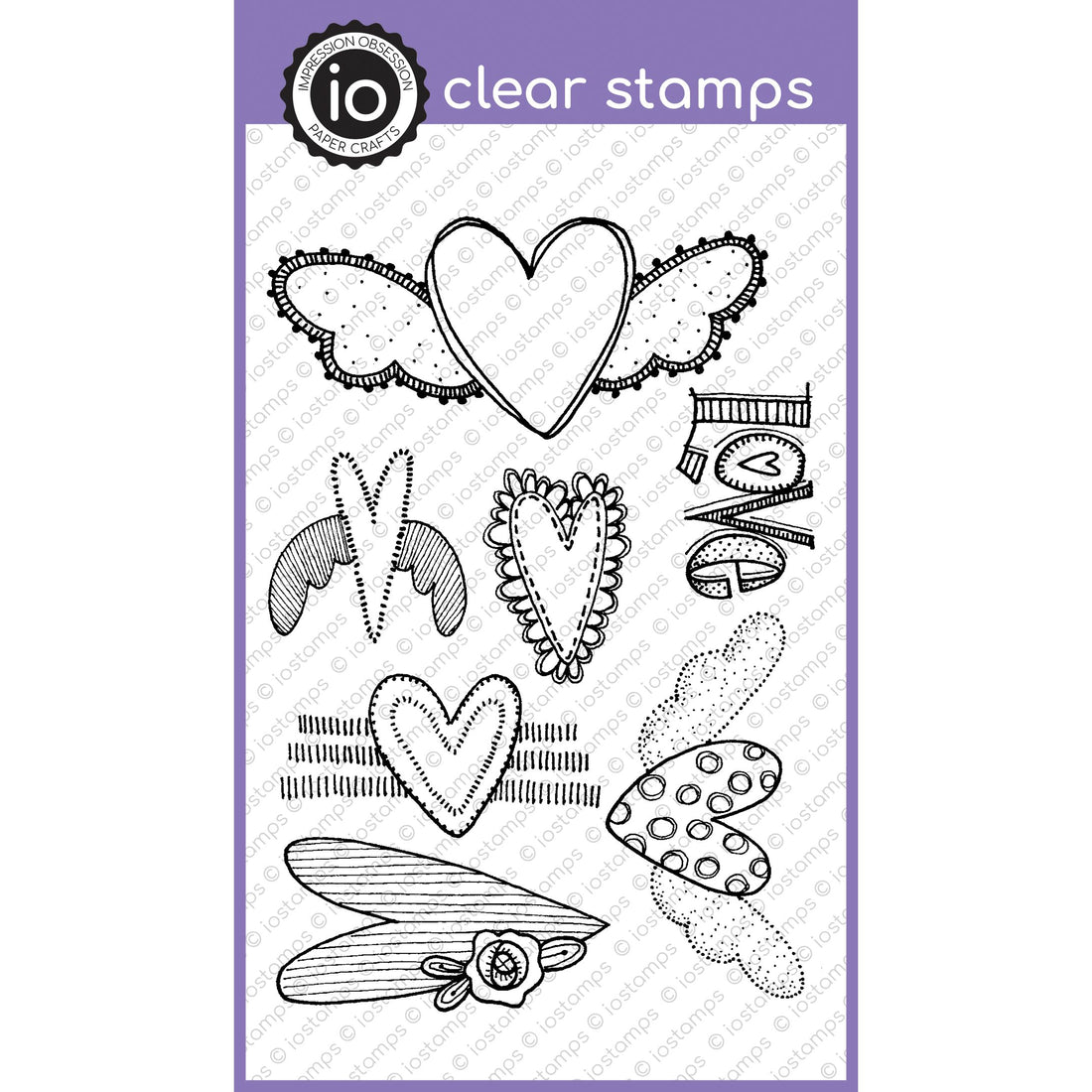 Impression Obsession - Stamps - Hearts On Fire