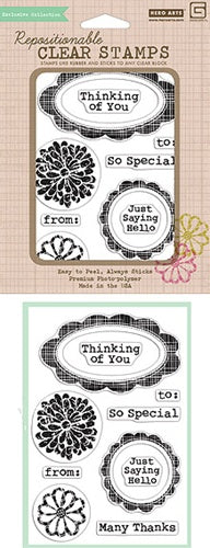 Hero Arts Stamps - Clear - Sweet Threads Labels