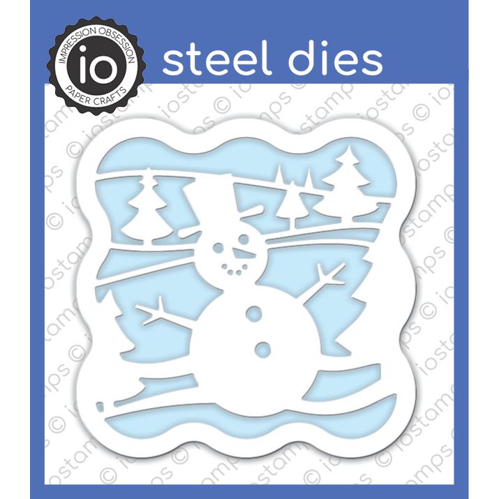 Impression Obsession - Dies - Snowman Window Scene