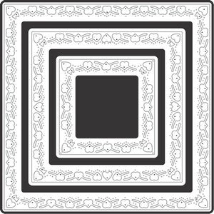 Cheery Lynn Designs - Heart Square Boutique Stacker Frames