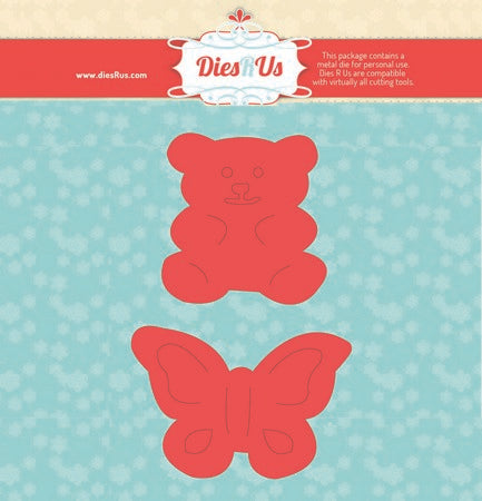 Dies R Us - Dies - Teddy Bear & Butterfly