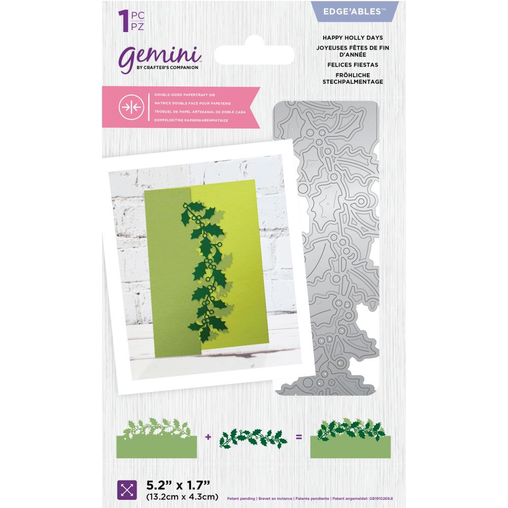 Gemini - Edgeable Double-SiHappy Holly Days