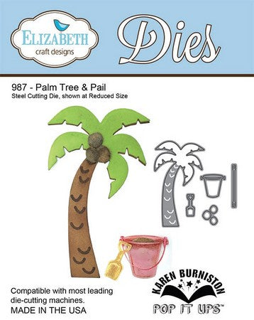 Elizabeth Craft Designs - Palm Tree & Pail
