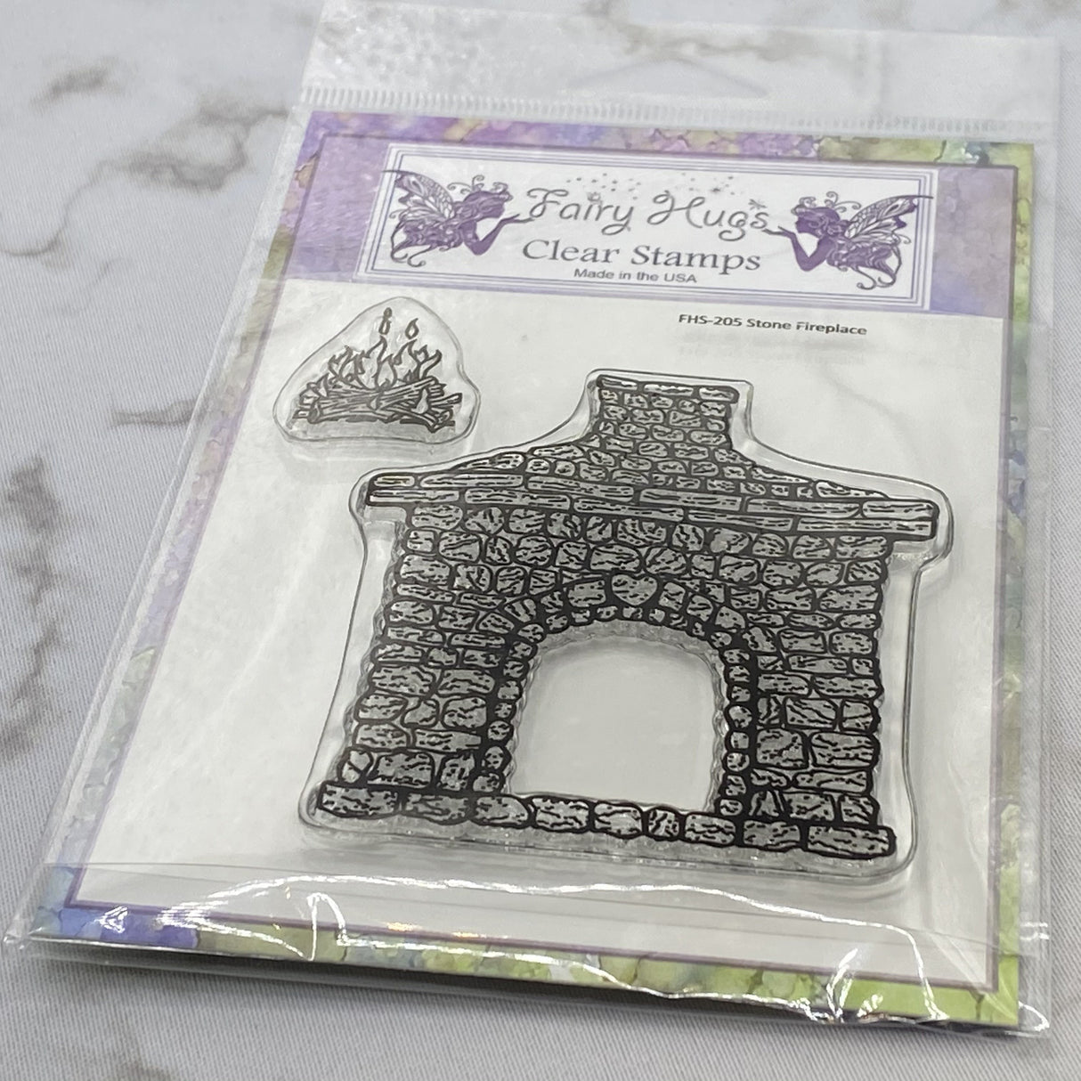 Fairy Hugs Stamps - Stone Fireplace