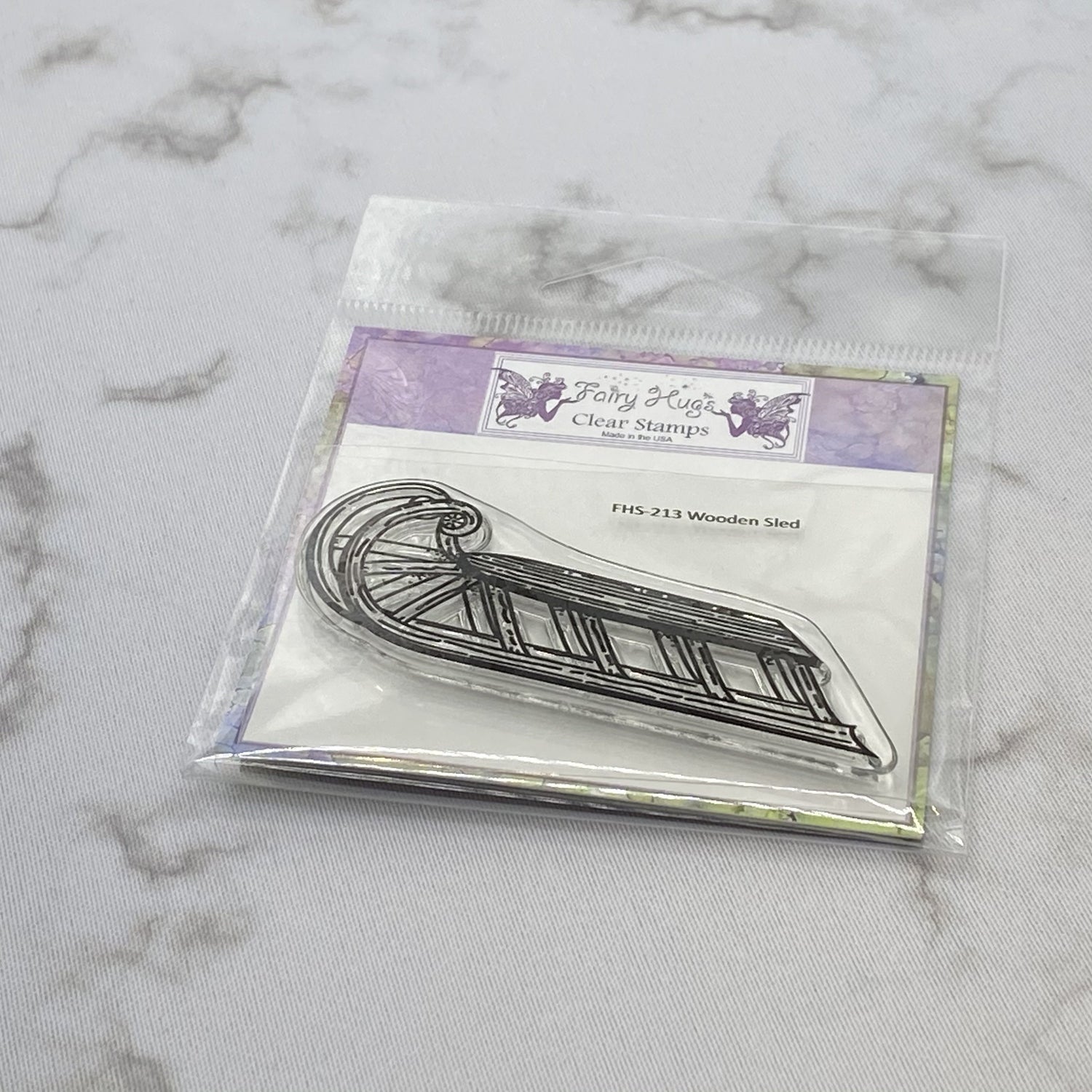 Fairy Hugs Stamps - Wooden Sled