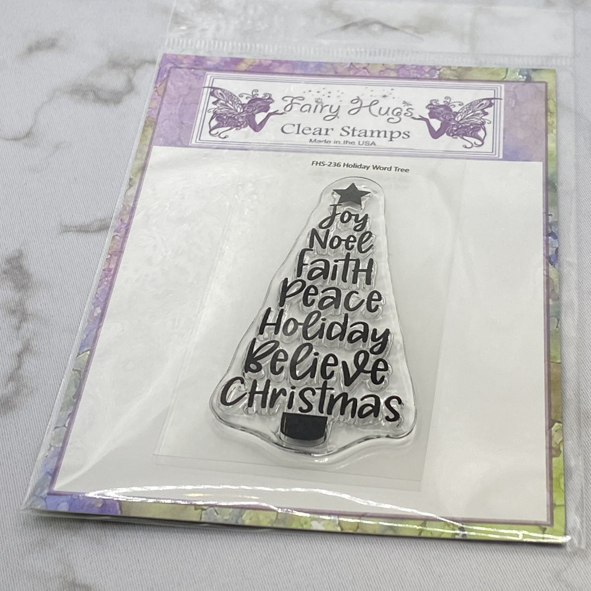 Fairy Hugs Stamps - Holiday Word Tree