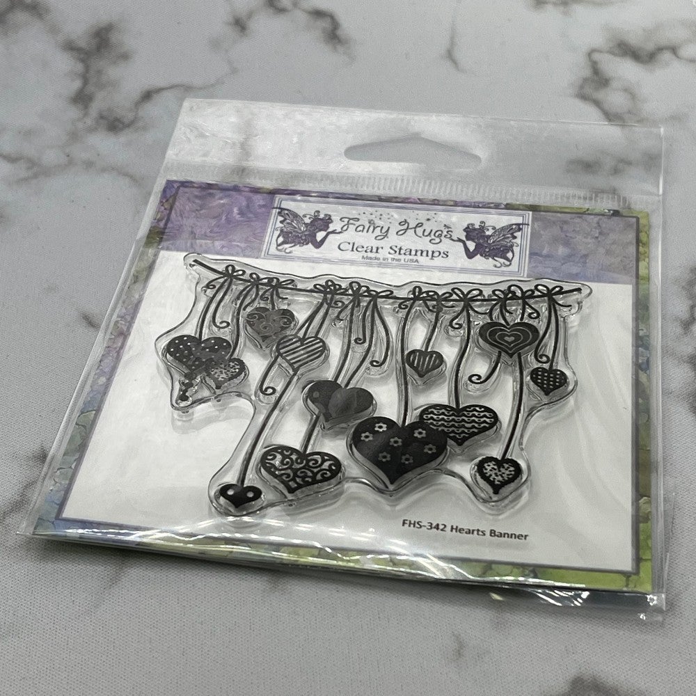 Fairy Hugs Stamps - Hearts Banner