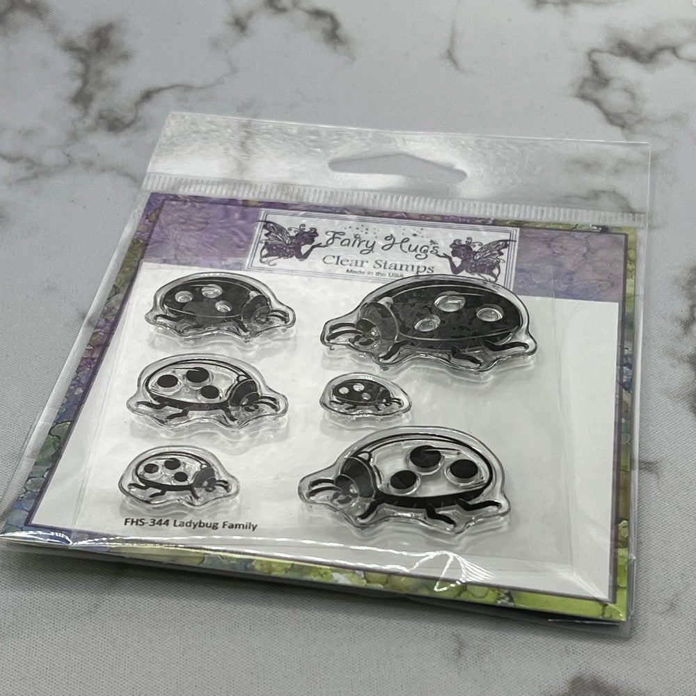 Fairy Hugs Stamps - Ladybug Family