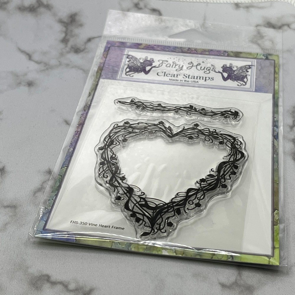 Fairy Hugs Stamps - Vine Heart Frame