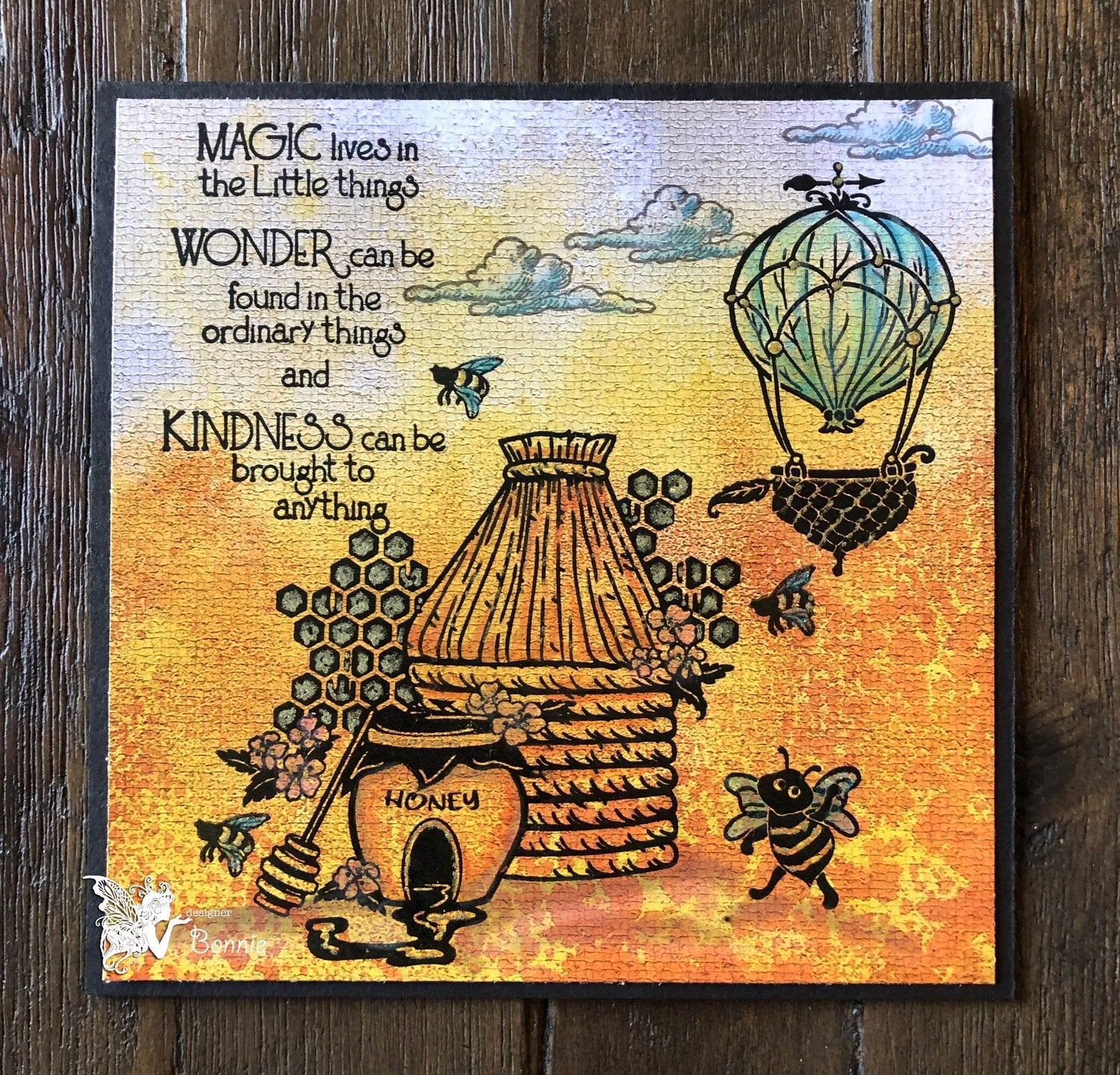 Fairy Hugs Stamps - Acorn Balloon