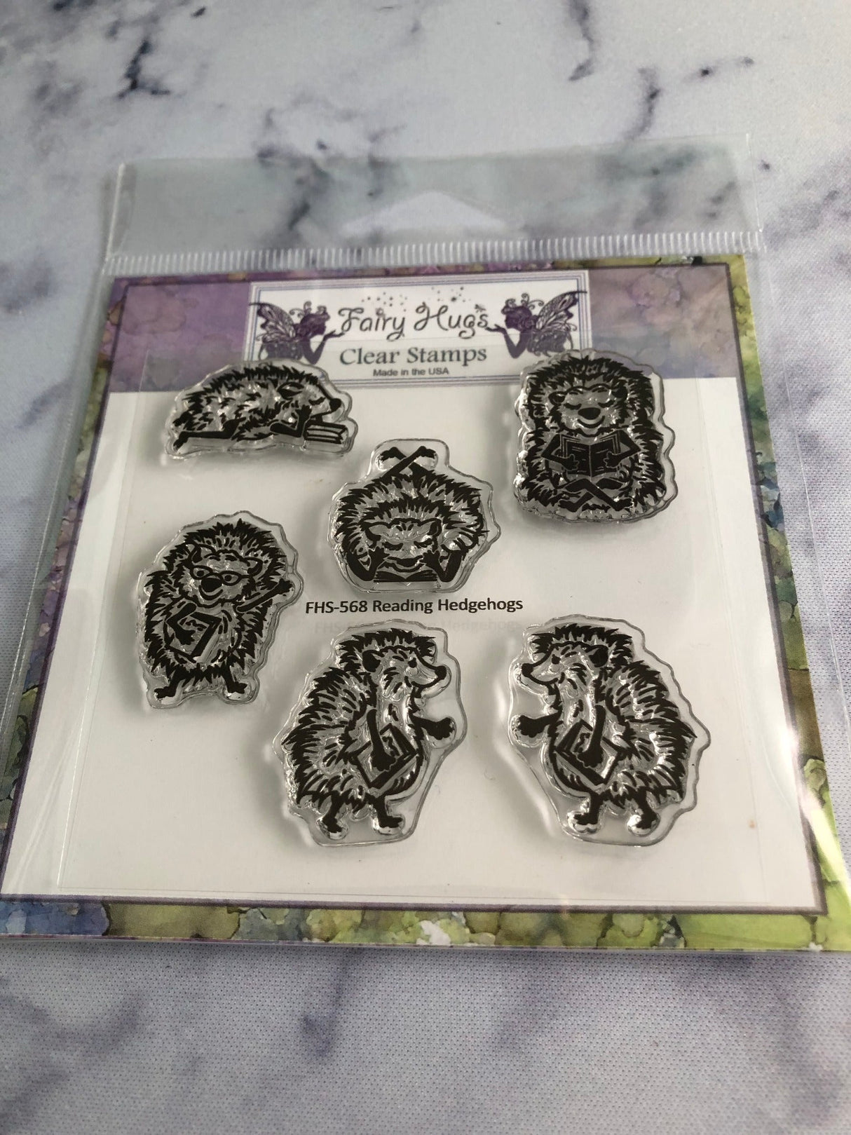 Fairy Hugs - Stamps - Reading Hedgehogs