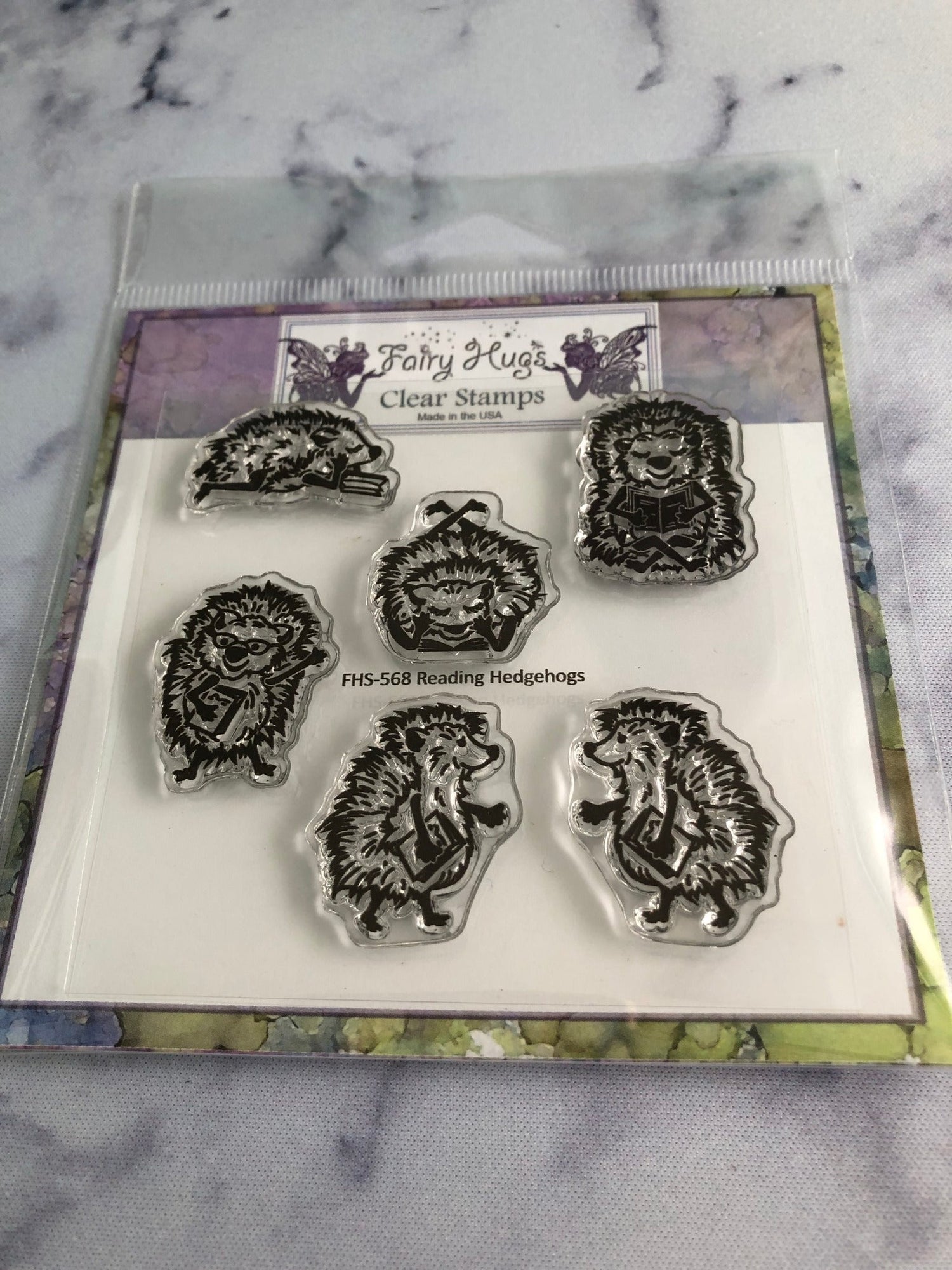 Fairy Hugs - Stamps - Reading Hedgehogs