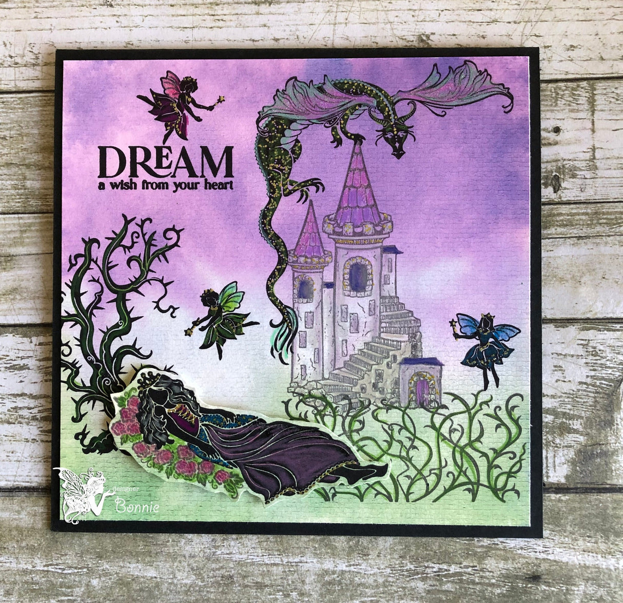 Fairy Hugs Stamps - Sleeping Rose