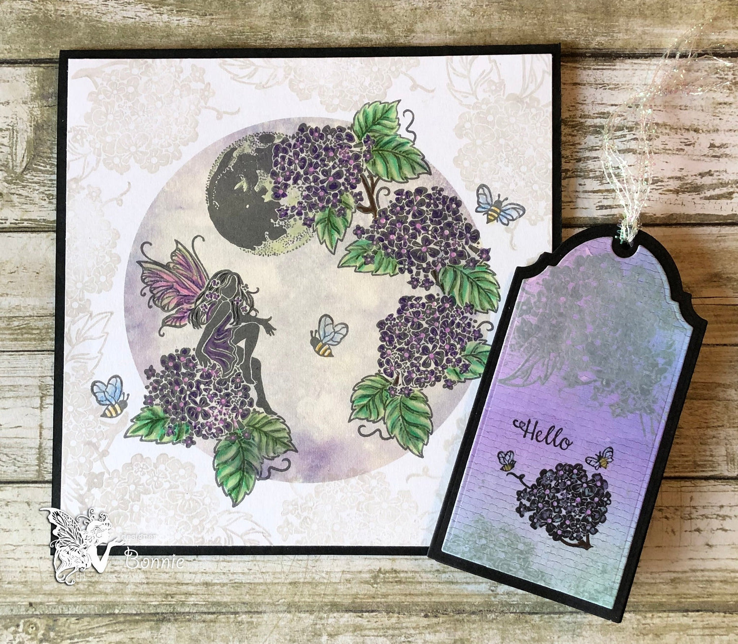 Fairy Hugs Stamps -  Hydrangea Nightfall