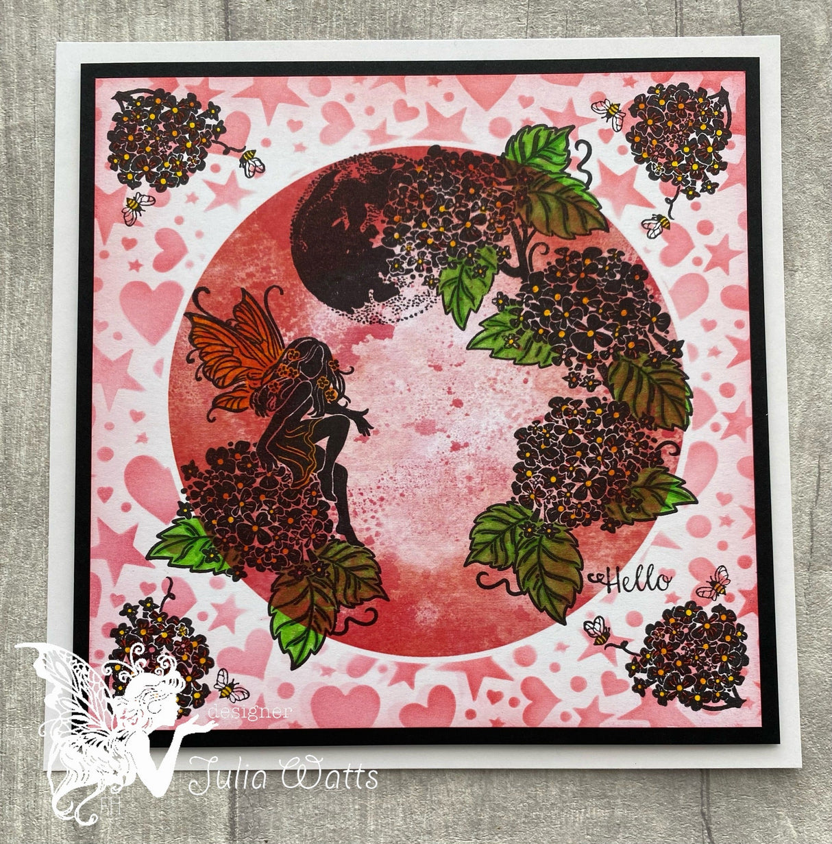 Fairy Hugs Stamps -  Hydrangea Nightfall