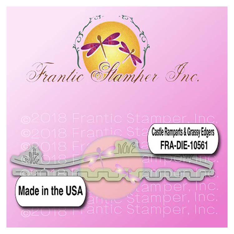 Frantic Stamper Precision Die - Castle Ramparts & Grassy Edgers
