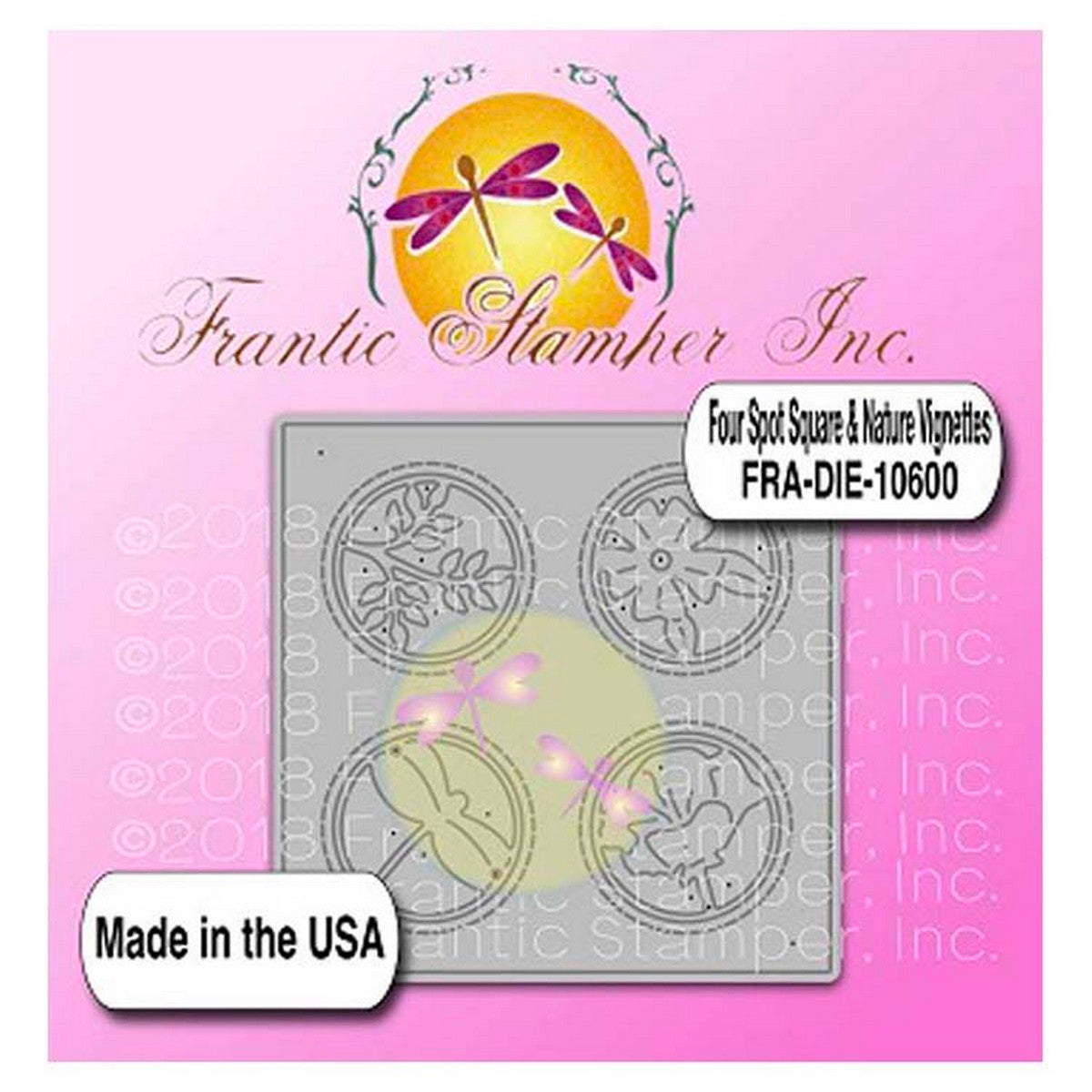 Frantic Stamper - Dies - Four Spot Square & Nature Vignettes
