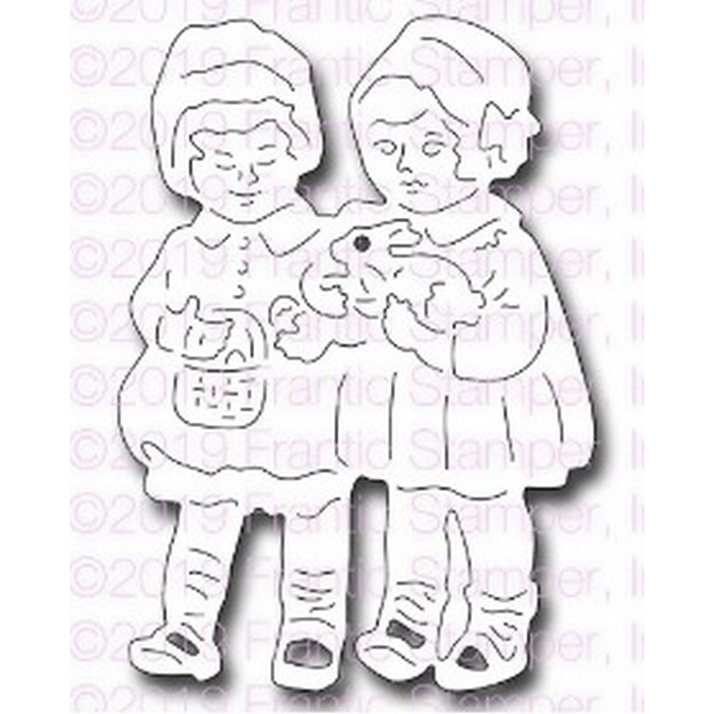 Frantic Stamper - Dies - Vintage Easter Children