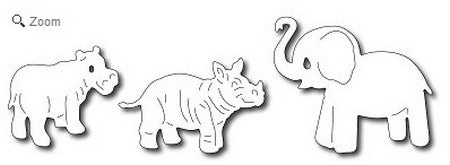 Frantic Stamper - Dies - Noah's African Animals #1