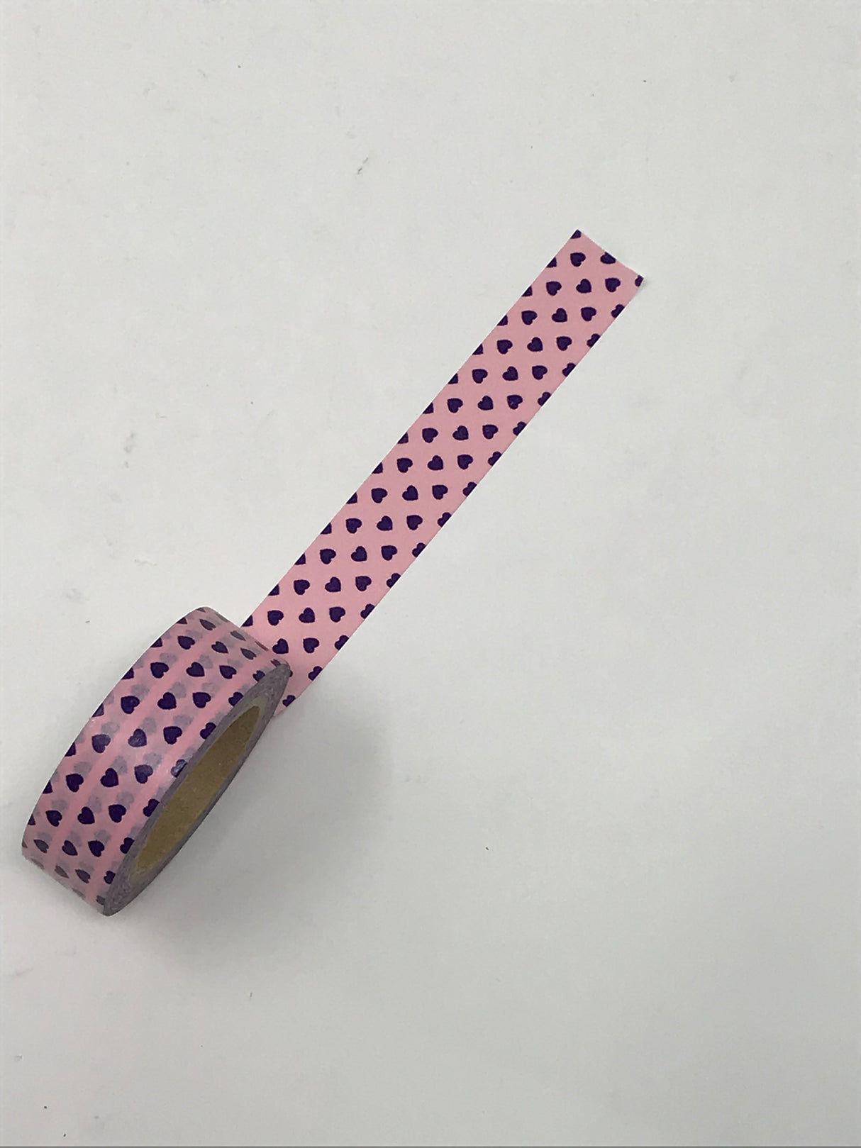 Washi Tape - Purple Hearts On Pink